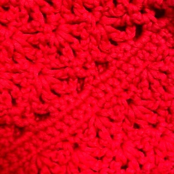 Chicos Red Knit Ribbed Cardigan Sweater Open Front Long Sleeve Cozy Classic Sz 2 - Picture 6 of 10